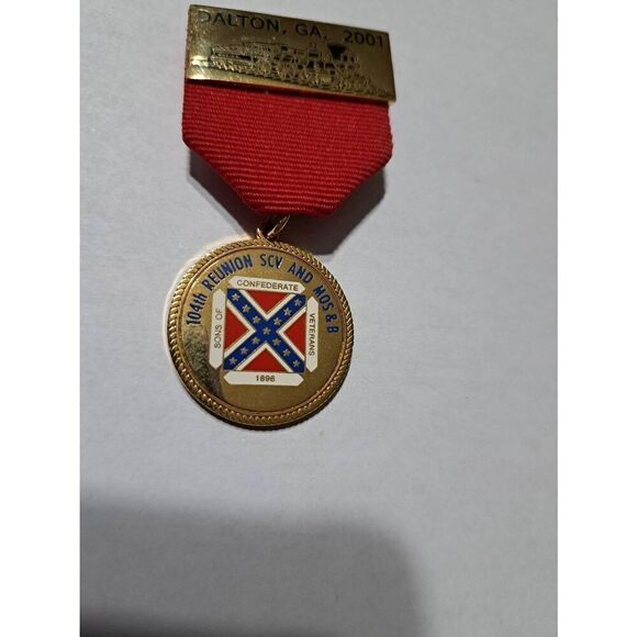 2001 104 Reunion Sons Confed Veterans Military Order Stars Bar Georgia Medal - Picture 4 of 4